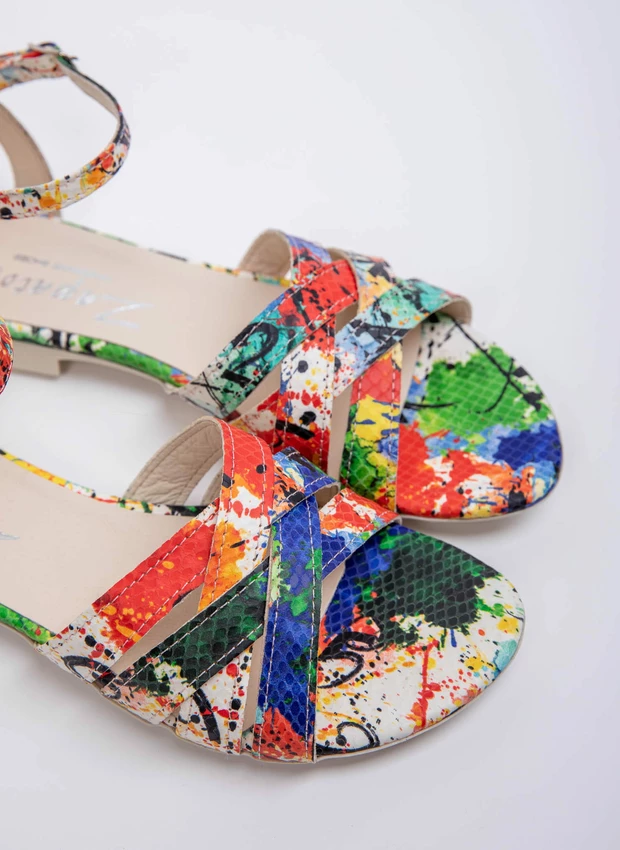 sandały na miękkiej podeszwie - skóra naturalna - model 370