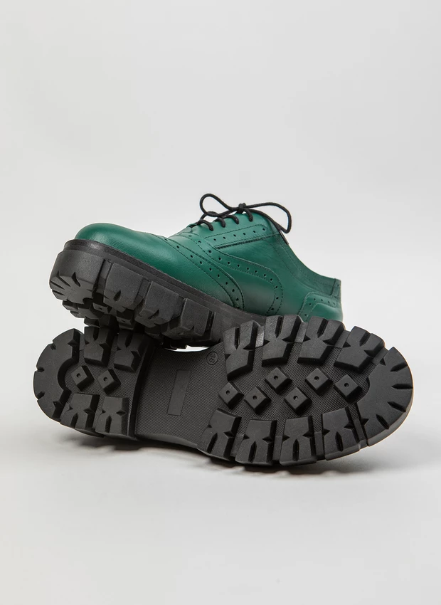 PÓŁBUTY - SKÓRA NATURALNA - MODEL 259 - KOLOR ZIELONY