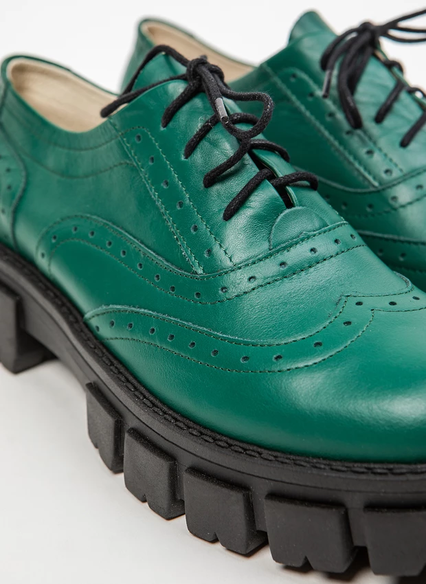 PÓŁBUTY - SKÓRA NATURALNA - MODEL 259 - KOLOR ZIELONY