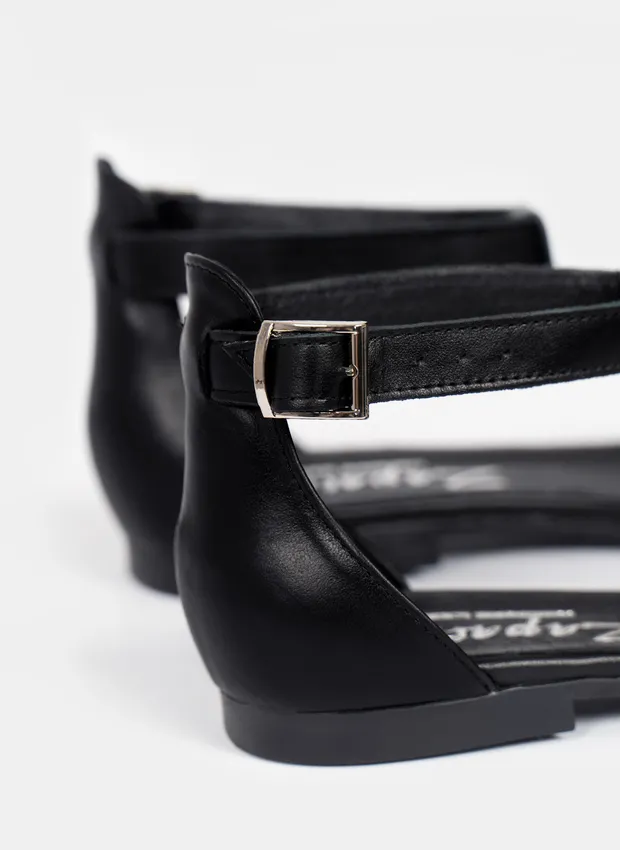 sandałki z zakrytą piętą - skóra naturalna - model 373 - kolor